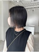 別府ショートボブ顔まわりレイヤーカット髪質改善カラー