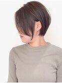 【大人ショート×グレージュハイライト】