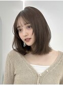 ボブ／レイヤーカット／グレージュカラー／表参道