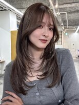 スミス 上野(smith)&nbsp;レイヤーカットハッシュカット顔まわりミディアムロング