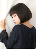 肩上ボブ大人可愛いボブひし形ボブアッシュベージュ