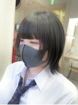 ブラウン(Brown)&nbsp;ショートウルフ×艶髪ストレート