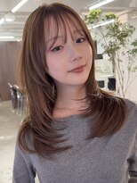 アビー(ABBEY)&nbsp;レイヤーカットハッシュカットフェイスレイヤーシースルーバング