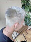 メンズベリーショート×ホワイトシルバー