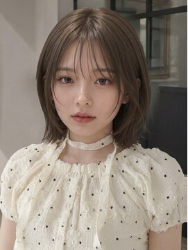 ユーフォリア 青山(Euphoria) 秋の抜け感ボブ外ハネレイヤー◎20代30代透明感グレージュ
