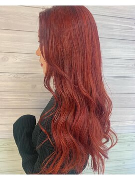 クレア(CREA) 大人美人チェリーレッドオレンジ韓国ヘアモテ髪