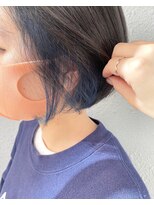 カプア 仙台駅前店(Kapua)&nbsp;ピアスカラー　ネイビーカラー　くすみカラー　ケアブリーチ