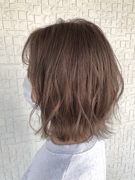 テラスヘア 新潟駅南(TERRACE hair) ケアブリーチ使用透明感ミルクティーベージュ(ブリーチ1回)