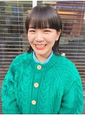 ぱつっと切りっぱなしボブ【藤枝/髪質改善/デザインカラー】