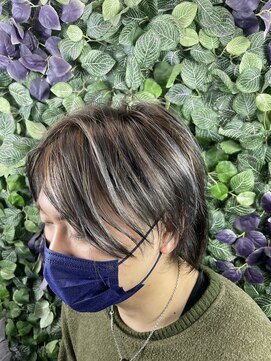 ビューティドレッセヤマノ 池袋パルコ(Beauty Dresse YAMANO) 【MEN'S HAIR】【ダブルカラー】メンズカットシルバーハイライト