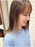 ホワイトベージュインナーカラー