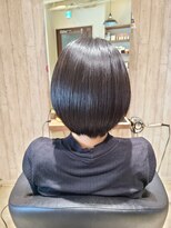 ヘアサロン フラット(hair salon flat)&nbsp;プロテスTR黒髪暗髪小顔まるみショートボブ大人可愛いツヤ髪
