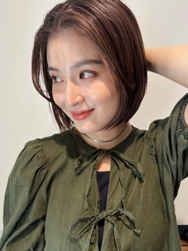 トリコ ショップアンドヘアサロン(tricot shop hair salon) 小顔ボブ/ピンクヘアー