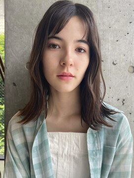 アンドレイ 表参道(andrey) [ANDREY]グレーベージュ/レイヤーロング/前髪パーマ黒髪カタログ