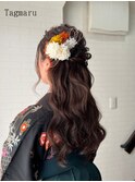 卒業式☆ふわふわハーフアップ☆