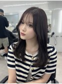 ラベンダーブラウン韓国風レイヤー