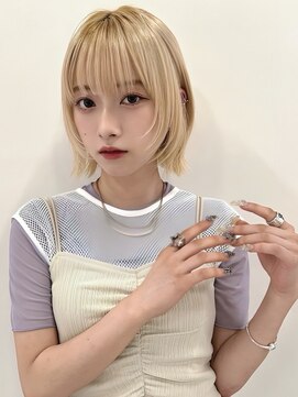 コレット 大宮(collet) 大宮韓国タッセルヘイリー切りっぱなし前下がりウルフボブ2/20代