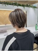 白髪ぼかし/ハイライト/脱白髪染め/大人ショート/髪質改善