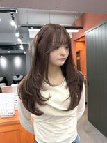 レブ 三条河原町(Reb,)&nbsp;ブリーチなしダブルカラーレイヤーカットミルクティーベージュ