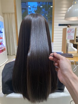 カリテス 富ヶ谷店(charites)の写真/酸性ストレートにトステアを配合しダメージレス☆矯正力、ツヤ、強度を持ち合わせた髪質改善ストレート！！