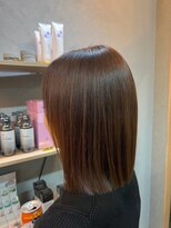 ネウィ 秋田(newi)&nbsp;切りっぱなしボブ×ブラウンカラー