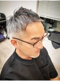 アップバング×ツーブロックショート 40代★ビジネスマン