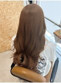 【NOA】ブリーチなし透明感ブラウンゆる巻きロング柔らか韓国風