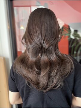 テラ 仙台(Tera) レイヤーカット×オリーブブラウン