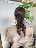 ツイン編み下ろしアレンジ