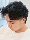 奈良men'sフェザーパーマフェザーショート