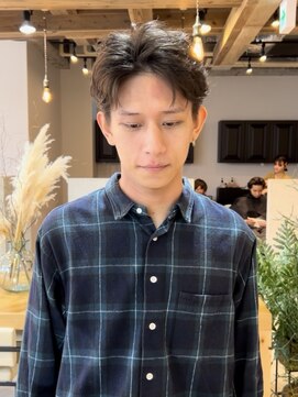 ディッセンバー 伊勢崎(December) メンズ/ブルーブラック/フェザーパーマ/ニュアンスパーマ/