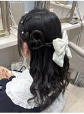 ハーフアップ
