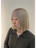 シアン 矢場町店(CYAN.)&nbsp;パーマと暖色履歴から2回ブリーチでイメチェンハイトーンカラー