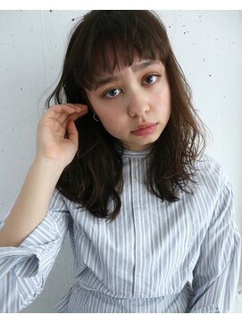 オーサム(AWESOME) 《AWESOME》とろみ カラー ◎ 厚めバング  ふわミディ