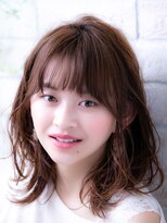 エルデ ナインズ ヘアー スタンド 川口店(elde 9's HAIR STAND)&nbsp;プリカール＆シルキーチョコレートの大人ガーリーモードヘア