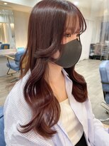 ジーナ 名駅(XENA.) 《xena》ピンクベージュでツヤ感◎サイドバングで小顔♪