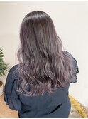 【cue】バレイヤージュ×色落ちも楽しめるパープルグレージュ