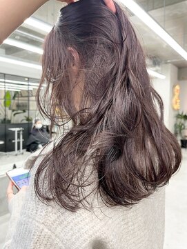 アンドスタイル(&style) 【大名店　江藤】パープルブラウン　ブリーチなしダブルカラー
