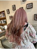 【不動前美容室】ピンクカラー・薄めピンク