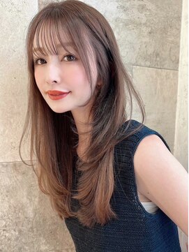 ロンド アンブル 四条烏丸(Lond ambre) 伊藤岳デザインカラー/レイヤーカット/オリーブベージュ/