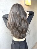 前髪 マルチ ピンクベージュ インナーグレージュ ウルフ
