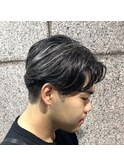 メンズ センターパート ホワイトメッシュ 【RANDY】