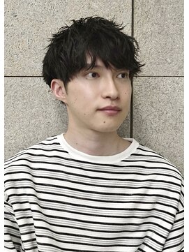 にもう ダークアッシュ ニュアンスパーマ 韓国マッシュ s2