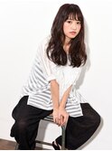 波巻きレイヤーパーマショコラブラウン透明感ロングtk7越谷