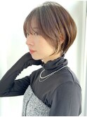 ショートボブ髪型30代40代50代前髪あり前髪なし面長丸顔【倉田】