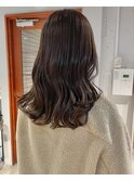 【松本咲花】ブリーチなしカラーオリーブブラウン透明感艶カラー