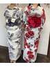 【土日お電話予約限定/10～15時】浴衣着付け+ヘアセット￥6500
