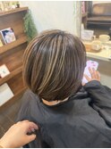 育てる白髪ぼかしバレイヤージュ
