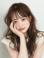 プラス セカンド ヘア(Plus 2nd) ベージュ/シースルーバング/ウェーブ巻き