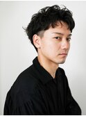 メンズ/パーマ/ショート/レイヤー/無造作/ツーブロック/くせ毛風